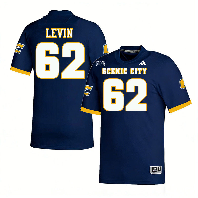 Chattanooga Mocs #62 Corey Levin College Football Jerseys,Uniforms Stitched-Navy